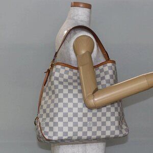 LOUIS VUITTON Damier Azur Delightful PM Shoulder Bag N41447 LV Auth 82538